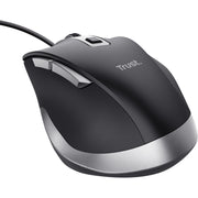 Trust fyda bedrade muis (zwart grijs, 600 - 5000 dpi) - afbeelding 2
