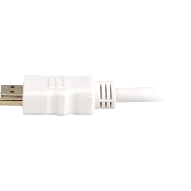 Sharkoon high speed hdmi kabel met ethernet (wit, 2 meter, 4k, verguld)