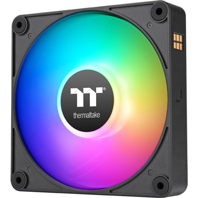 Thermaltake CT120 EX Ventola di raffreddamento per PC con sincronizzazione inversa Arbb (pacchetto da 3 ventole) Ventole per case (Nero, 3 pezzi, 120 x 120 x 25 mm, PWM)