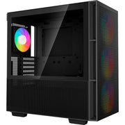 Deepcool ch560 midi tower behuizing (zwart | 1x usb-a | 1x usb-c | rgb | window) - afbeelding 1