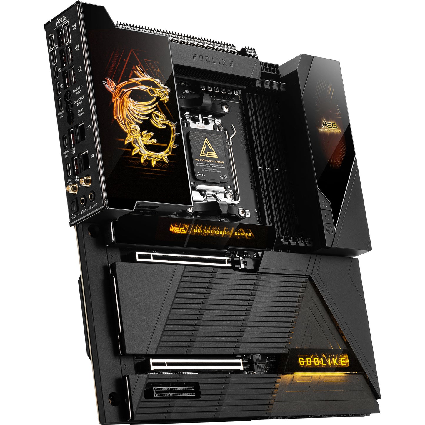 Scheda madre Msi Meg X870e Godlike Socket AM5 (5GB-LAN, 10GB-LAN, WLAN, BT, audio, ATX)