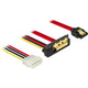 Delock SATA 7 PIN + Molex 4 pin Potence enchufe> SATA 22 PIN