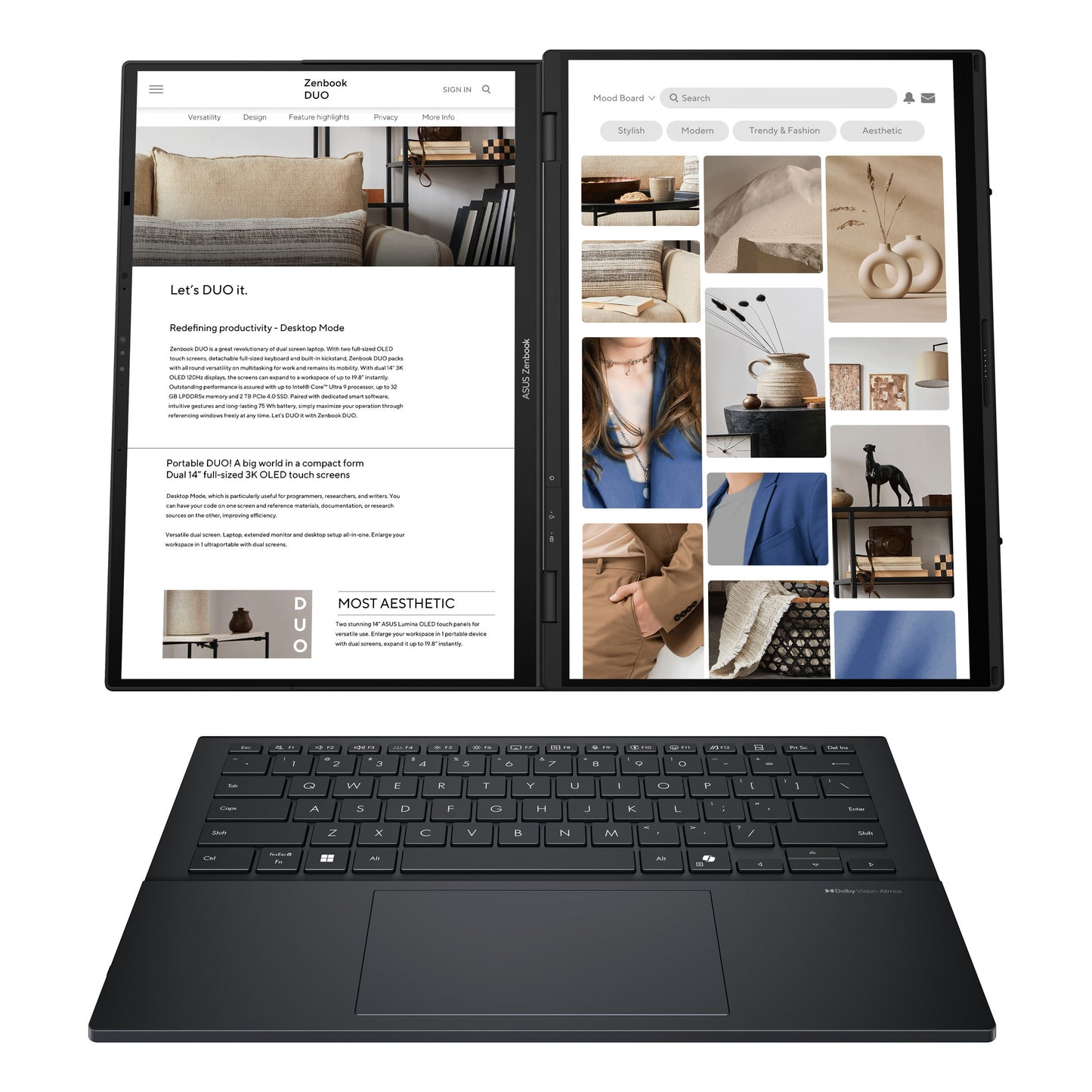 Portátil Asus ZenBook Duo UX8406ca-QL038W 14 Copilot+ 2 en 1 (Gris | Ultra 7 255h | Arc 140t | 32 GB | 1 TB SSD | OLED | Táctil)