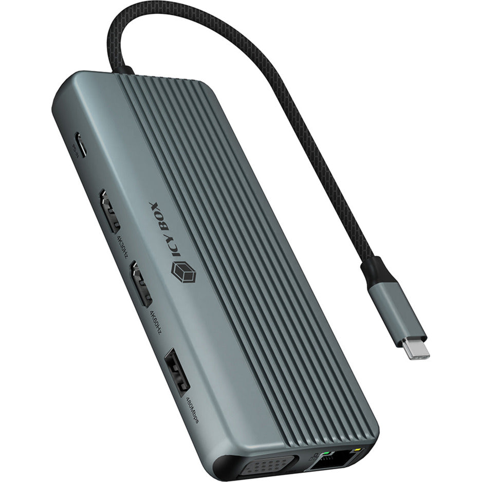 Icy box ib-dk4062-cpd Docking station 12 in 1 (alluminio)