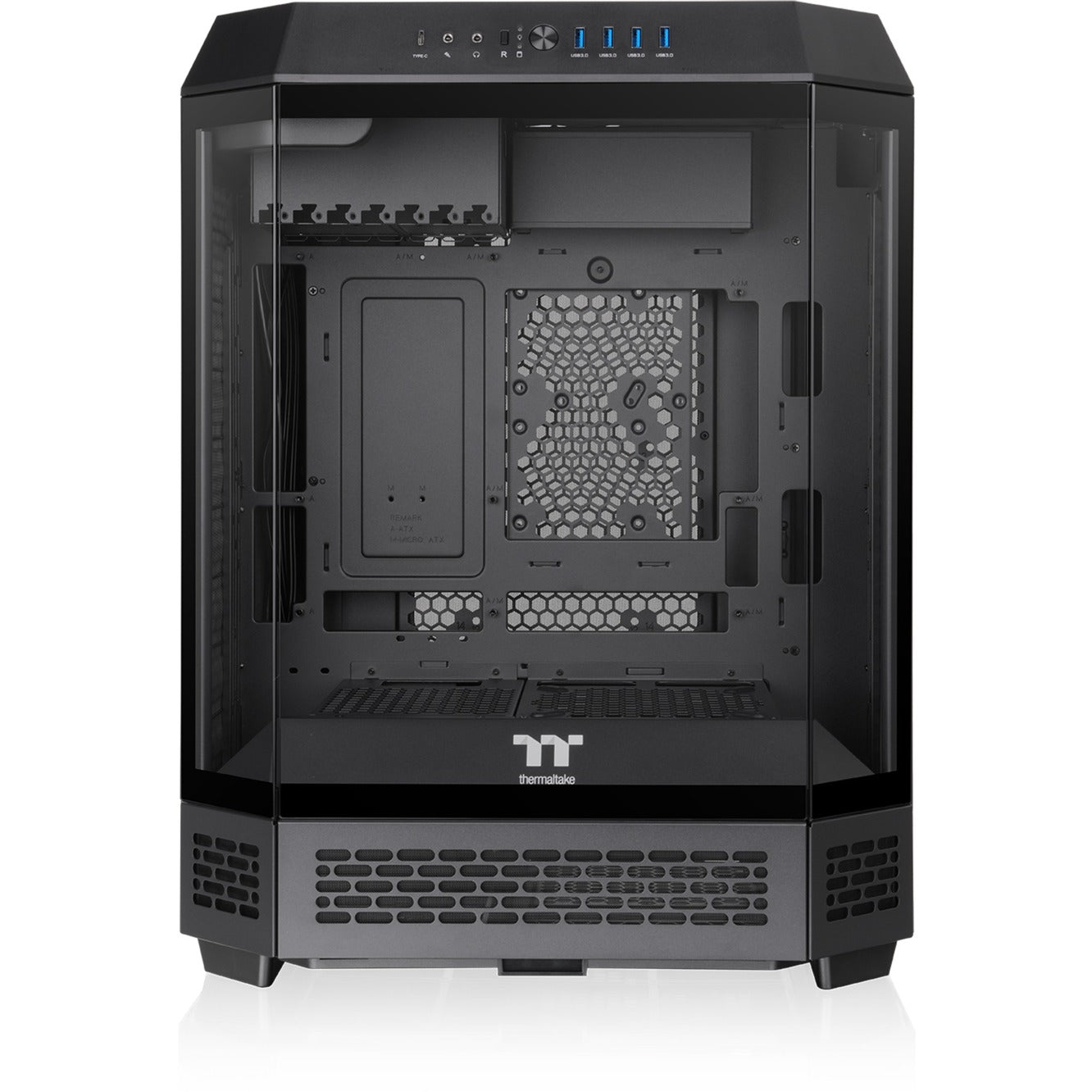 Custodia midi tower Thermaltake the tower 600 (nera | 4x USB-A | 1x USB-C | vetro temperato)