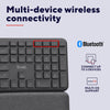 Trust Keyra wireless ergonomic keyboard (black, US layout, Bluetooth 2.4G USB)