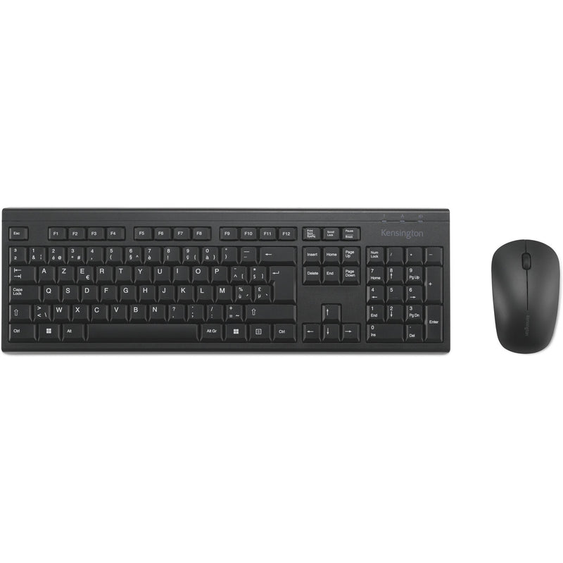 Kensington km150 eq wireless desktop set desktopset (zwart, us lay-out (qwerty), membraan, 100%, 1200 dpi)