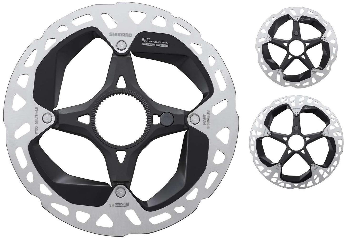Rotore disco Shimano Steps rt-em910 con bloccaggio centrale per e-bike