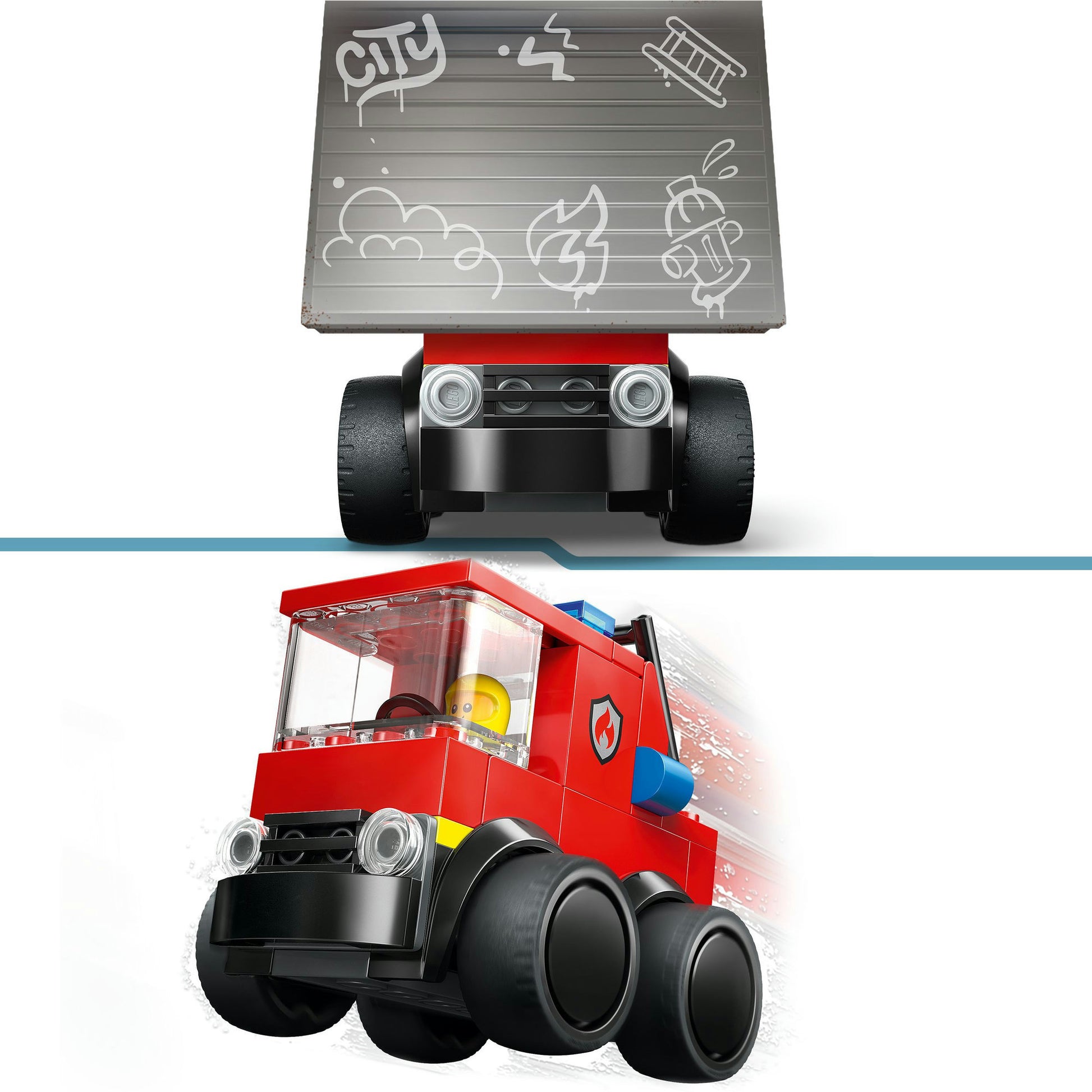 Lego City Brick Rides 60482 veicoli camion dei pompieri | 2 pezzi
