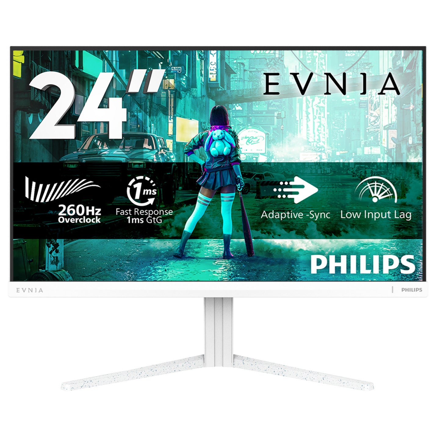 Monitor Philips Evnia 24m2n3201pl 23,8 (blanco, 1x HDMI 2.1, 1x Display Port 1.4, 260 Hz (overclock))