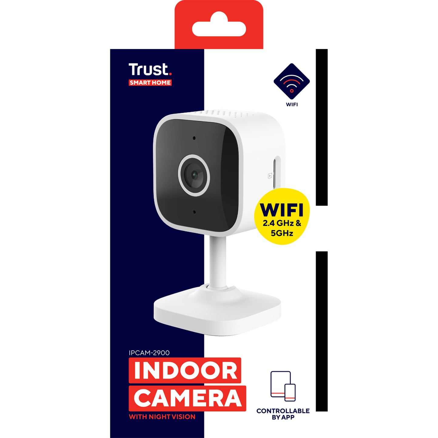 Cámara de seguridad Trust ipcam-2900 (blanca, WiFi 2,4 o 5ghz)