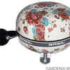 Basil Bloom - fietsbel - 80 mm - wit met bloemen