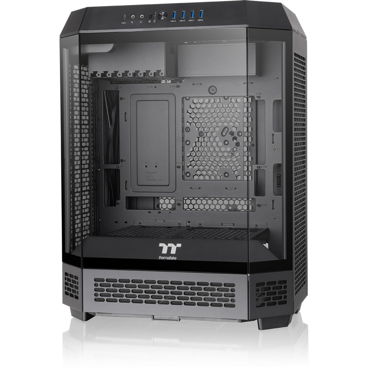 Custodia midi tower Thermaltake the tower 600 (nera | 4x USB-A | 1x USB-C | vetro temperato)