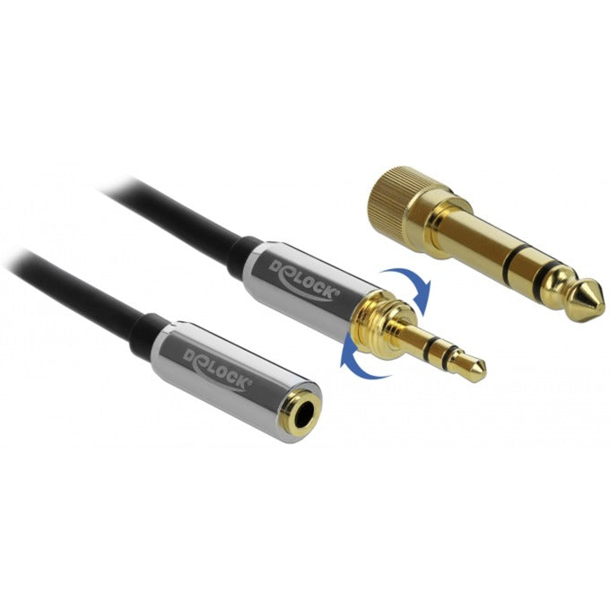 Delock stereo jack da 3,5 mm maschio a 3 pin> femmina