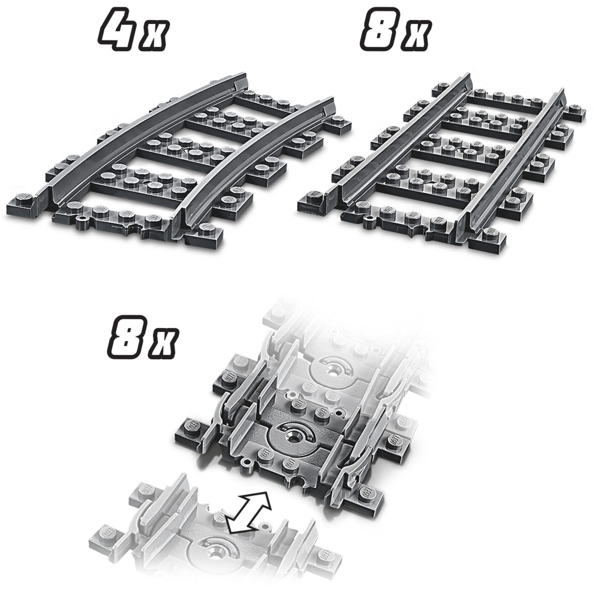 Lego City 60205 Rails flessibili 20 pezzi