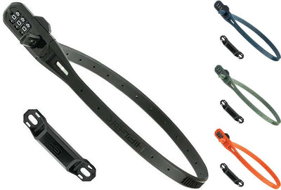 Lucchetto per fascette combo Hiplok z lok con anima in acciaio e lucchetto a combinazione