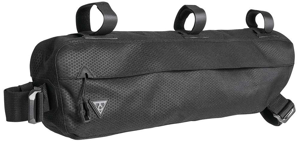 Frametas topoak Midloader 6L ZW, cinghie di nylon, nero
