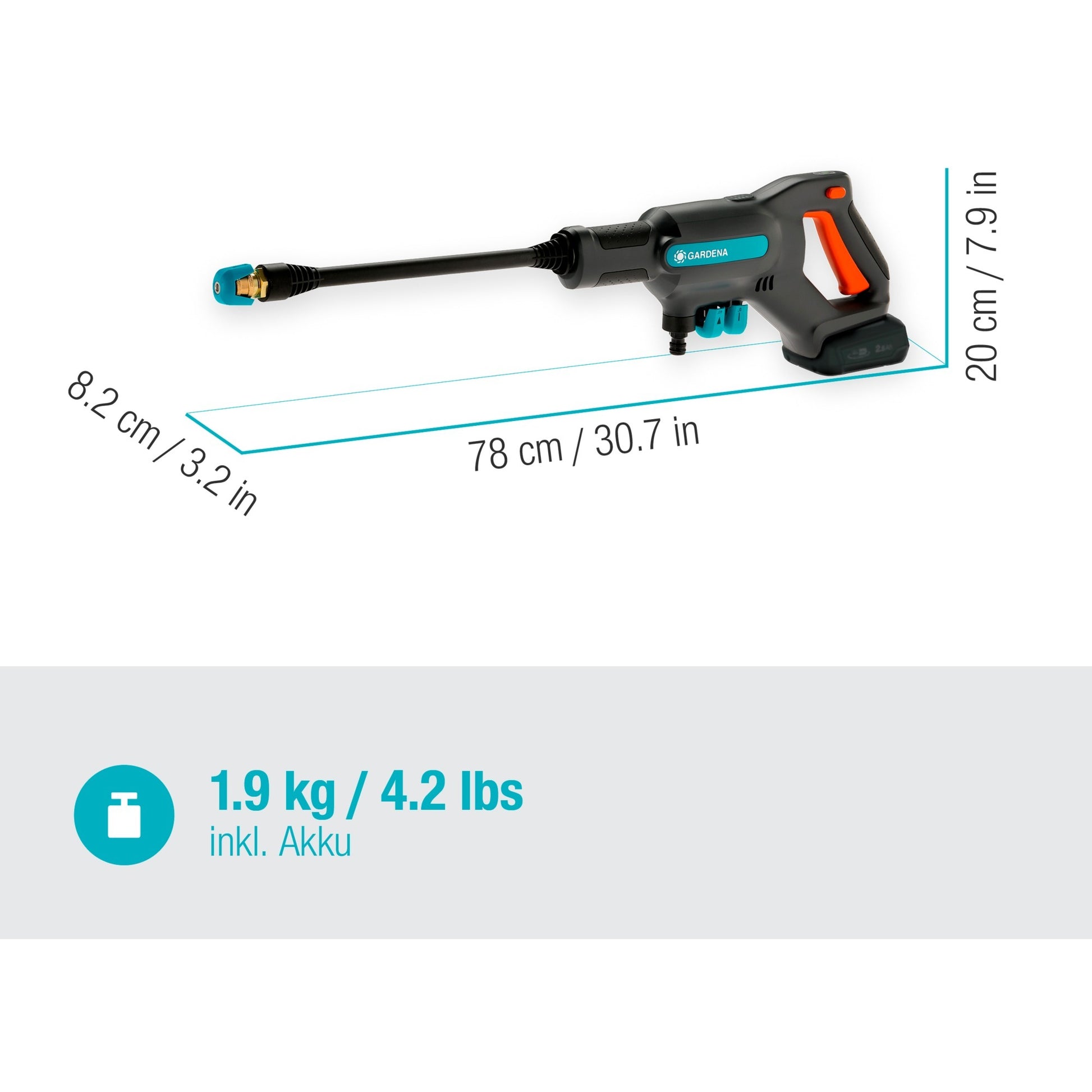 Gardena Aquaclean 24 18 V P4A set preparado