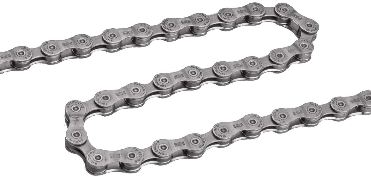 Shimano CN-E6070 Electric Bicycle Chain 138 Link d'argento