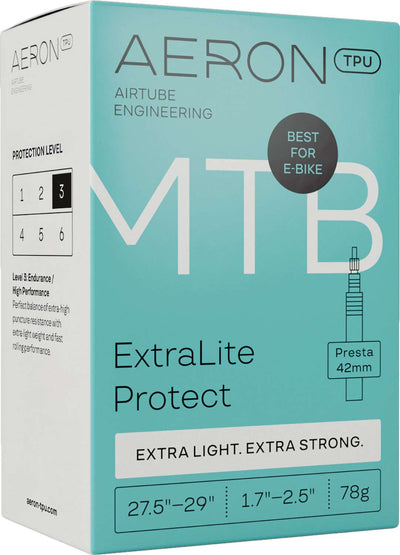 Cámara de aire aeron mtb extralite protect 27.5 29 tpu