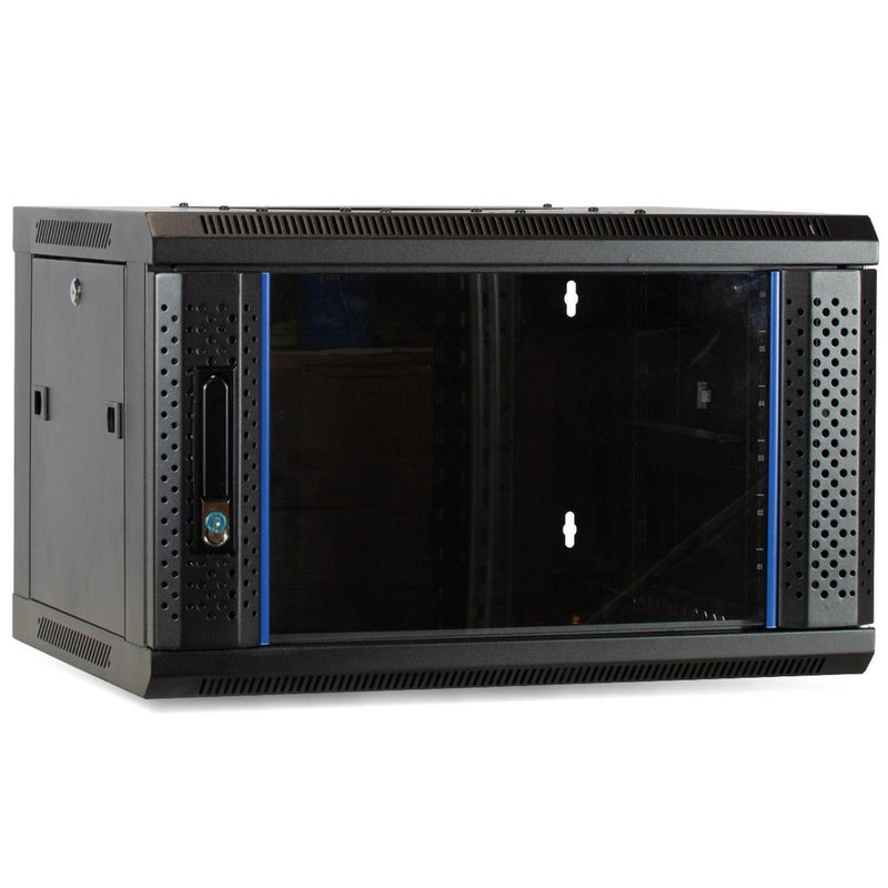 Pensile Dsi 4u con porta server rack in vetro (nero)