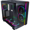 Montech king 95 pro midi tower behuizing (zwart | 2x usb-a | 1x usb-c | rgb | tempered glass)