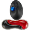 Kensington slim duo gel mouse trackball wrist rest polssteun (rood zwart)