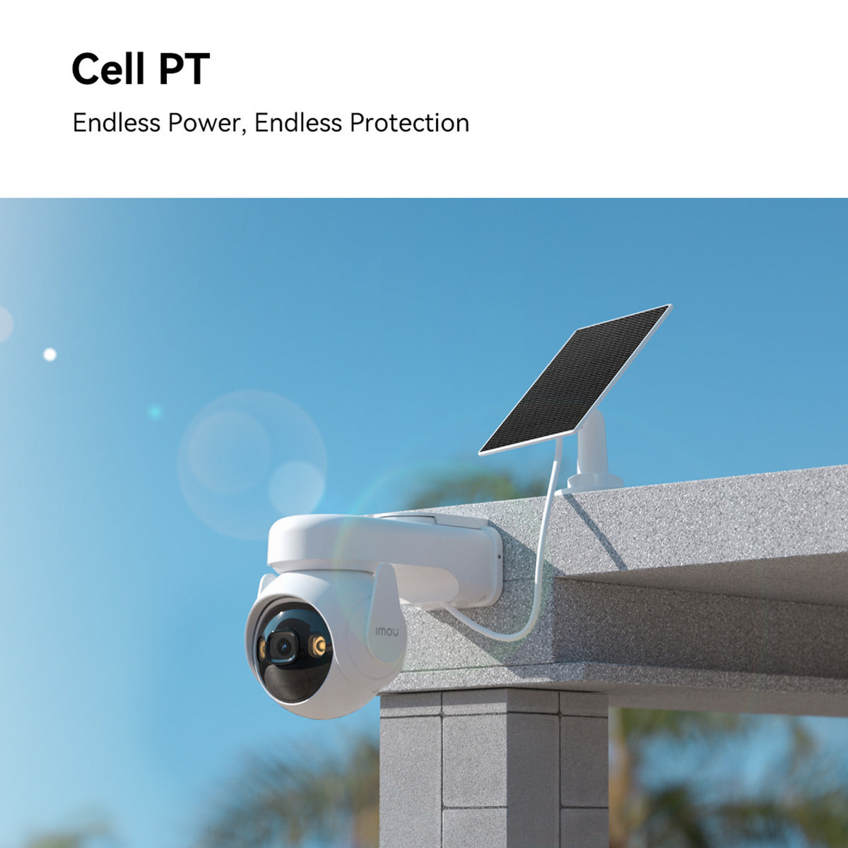 Imou cell pt con telecamera di sicurezza a pannello solare (bianco, 100% wireless)