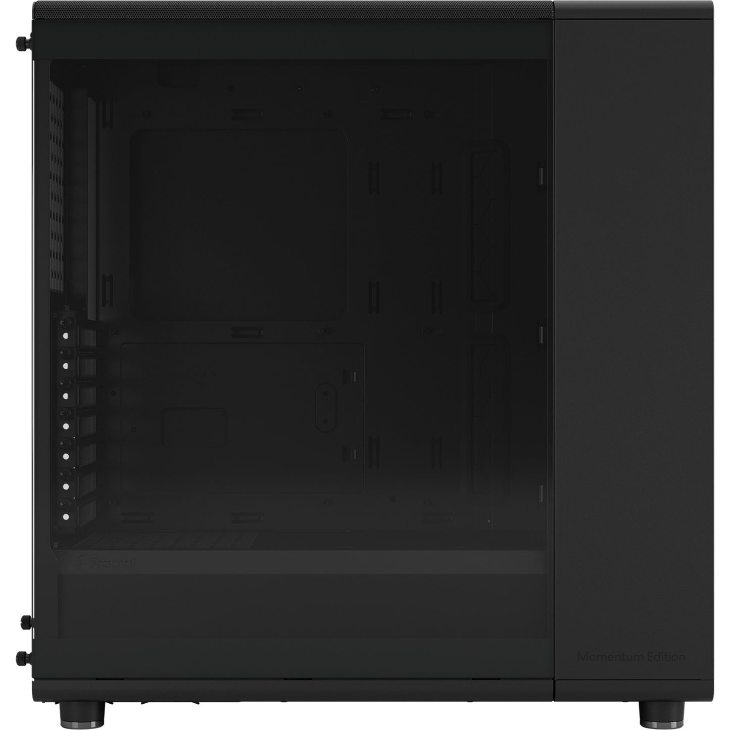 Fractal design north - momentum edition midi tower behuizing (zwart houtkleur | 2x usb-a | 1x usb-c | tempered glass)