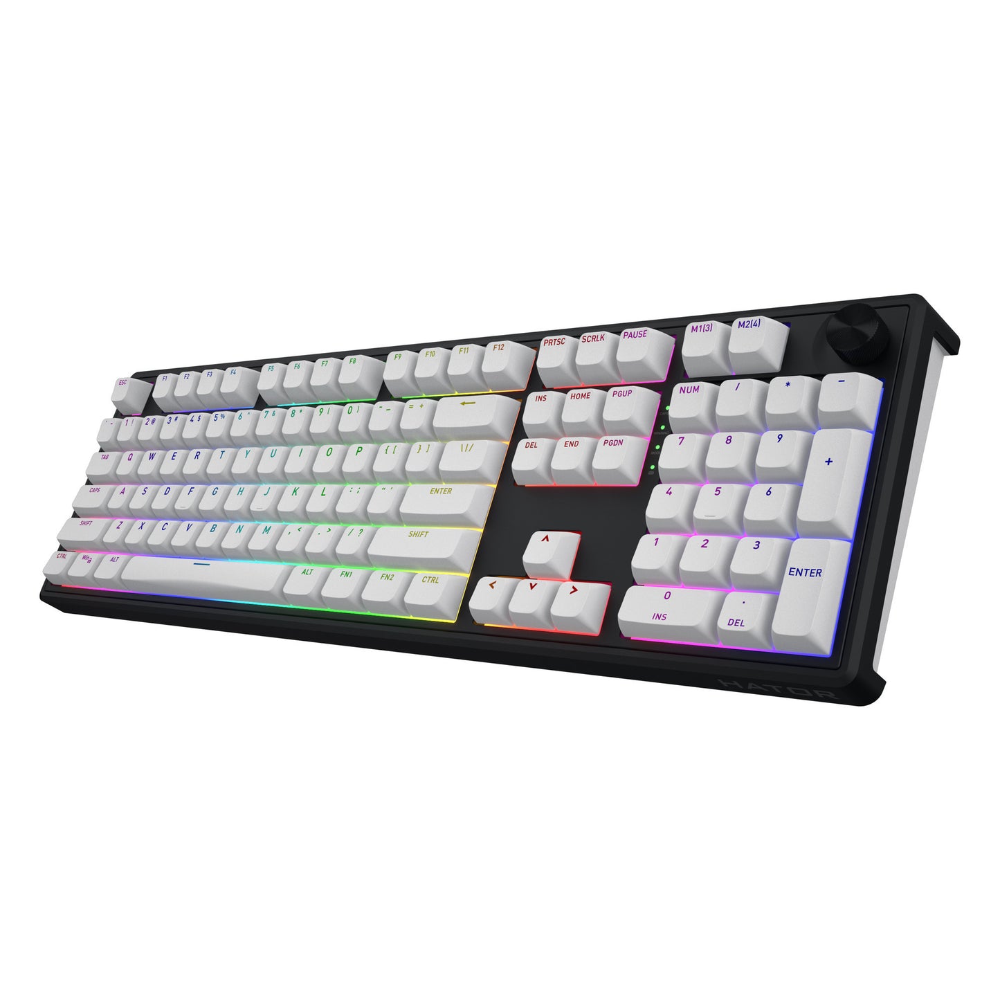 Hator skyfall wireless, tastiera da gioco (nera, layout americano, hator aurum lemon, rgb, double shot abs, hot-swap, bluetooth usb-c da 2,4 ghz)