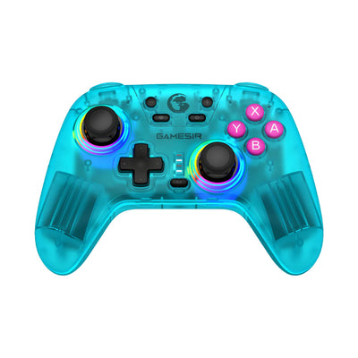 Mando Gamesir Nova HD Rumble NS (Verde azulado, PC, Steam, Android, iOS, Switch, Bluetooth 2,4 GHz USB)