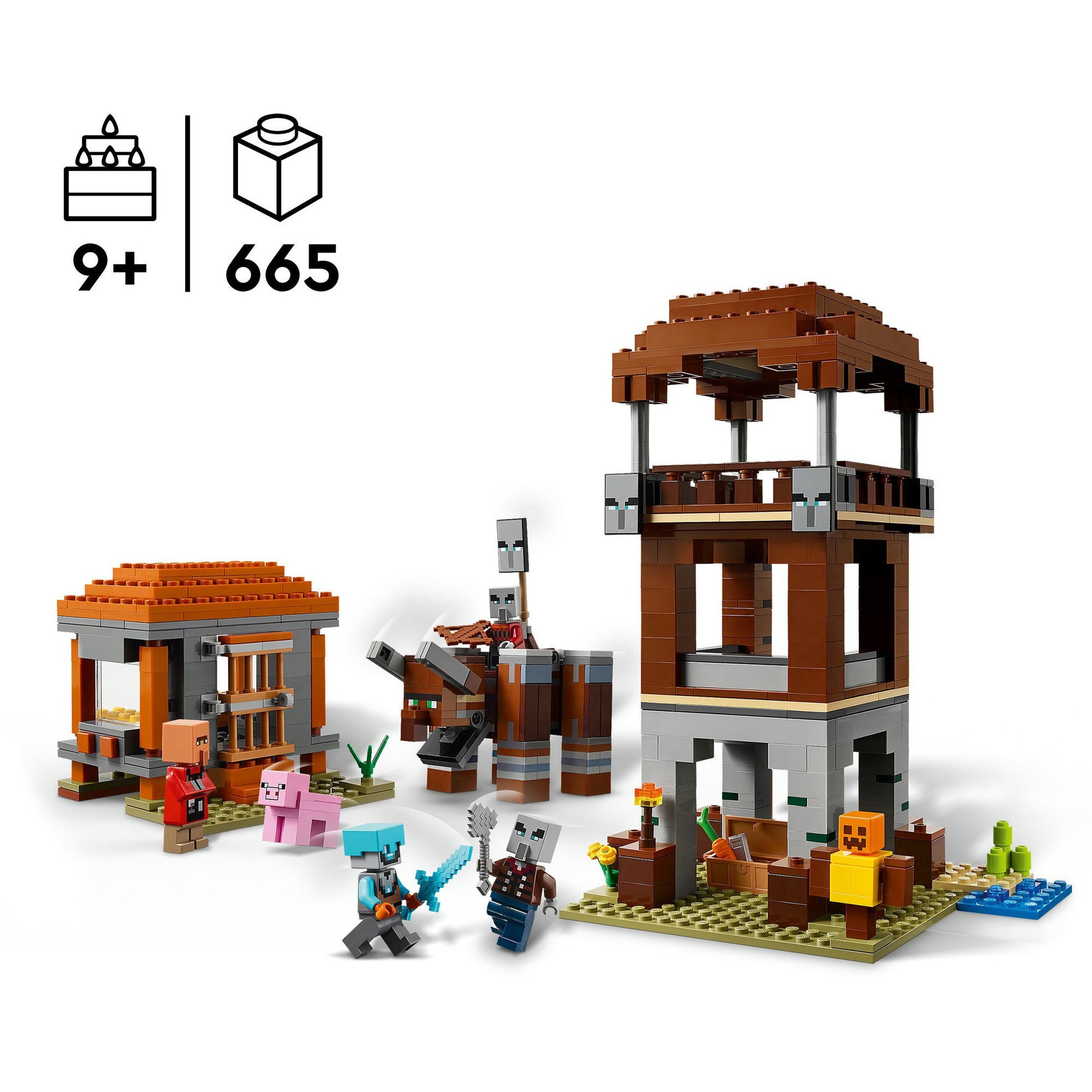 HOPPE LEGO 21278 Minecraft Il looter buitenpost e distrugge