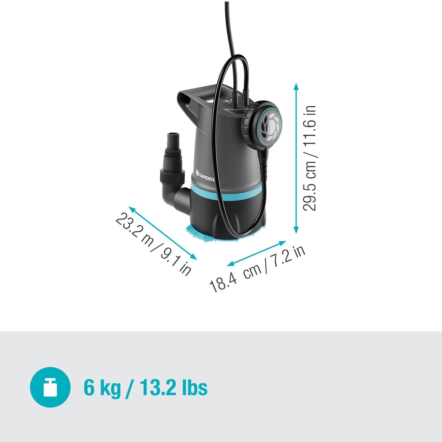 Pompa per acqua sporca Gardena 17500 basic