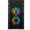 Silverstone sst-fah1mb-pro midi tower behuizing (zwart | 3x usb-a | rgb | tempered glass)