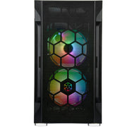 Silverstone sst-fah1mb-pro midi tower behuizing (zwart | 3x usb-a | rgb | tempered glass) - afbeelding 2
