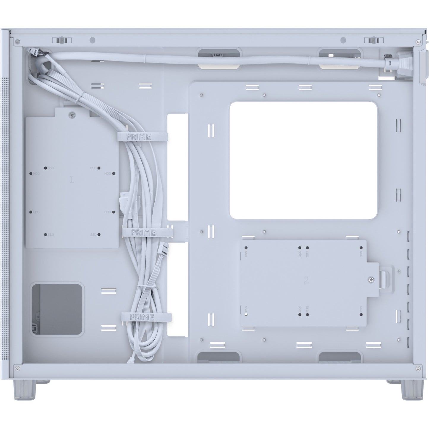 Asus Prime Ap303 - Alloggiamento Midi Tower con pannello a rete (bianco | 2x USB-A | 1x USB-C)