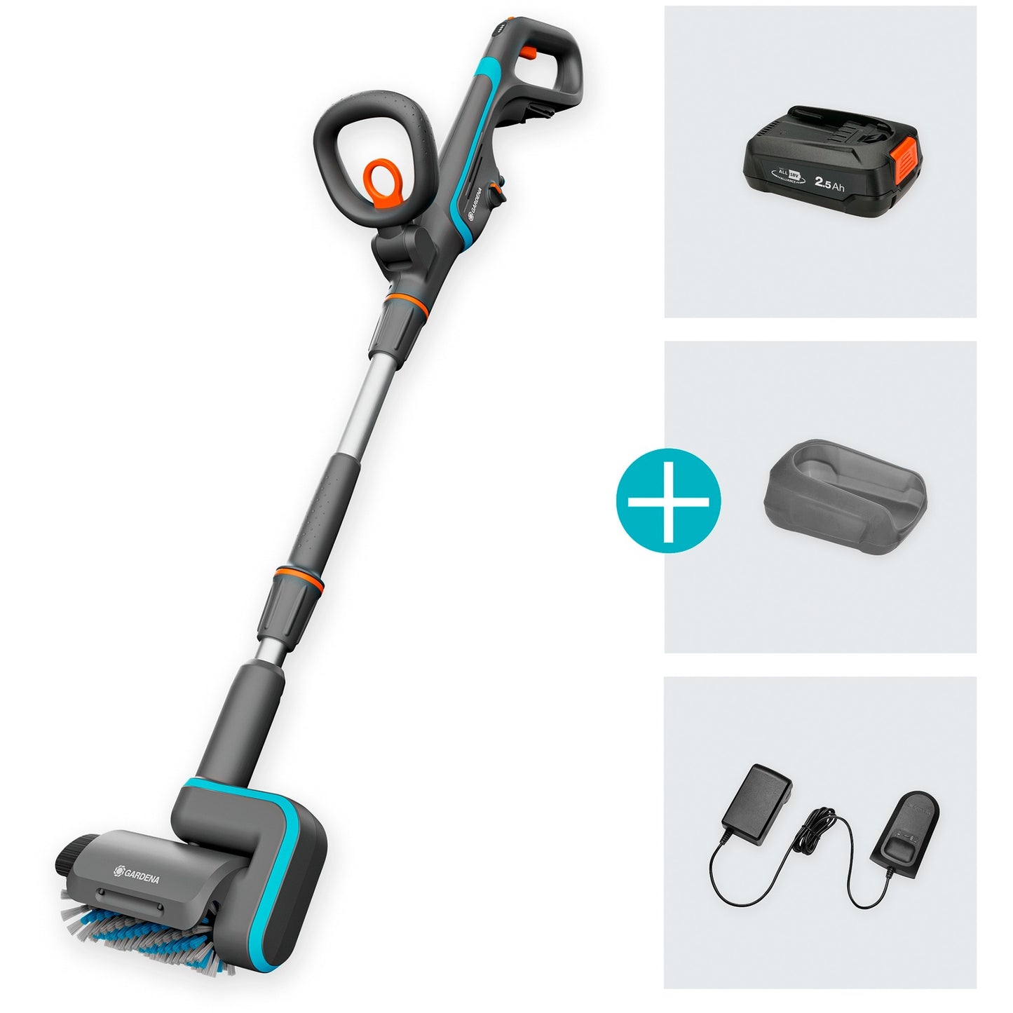 Batería Gardena Patio Aquabrush Multiabrush 03 18V P4A Set