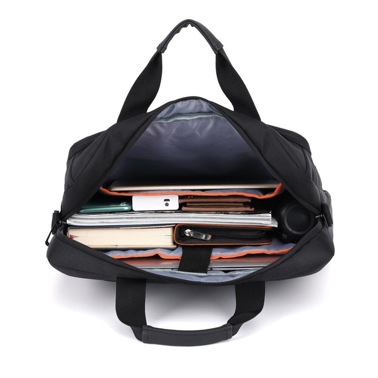 Act connectivity suburb schoudertas voor laptops tot 15,6 laptoptas (zwart)
