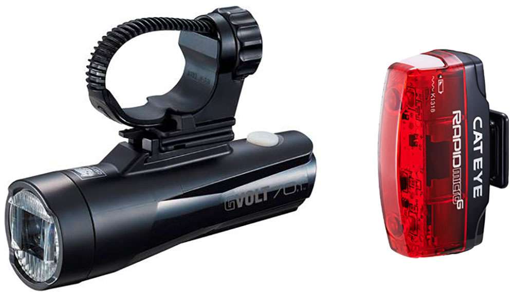Cateye gvolt 70.1 + kit de iluminación rapid micro g