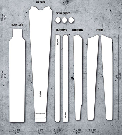 Kit de protección de marco de grava transparente Dyedbro