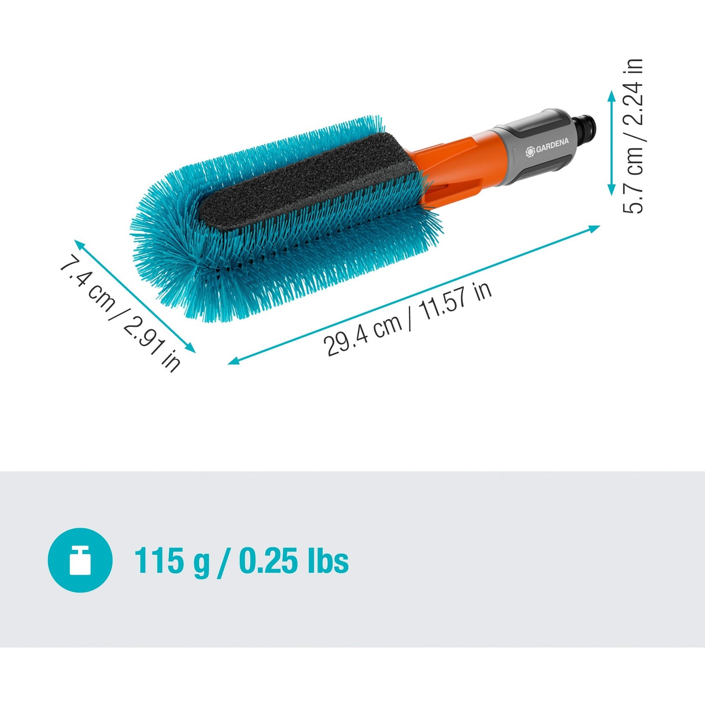 Gardena Cleansystem Fietsbrush, for bicycles, trailers