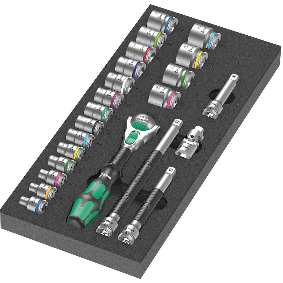 WERA 9721 Inserto de espuma con 8000 B zyklop ra