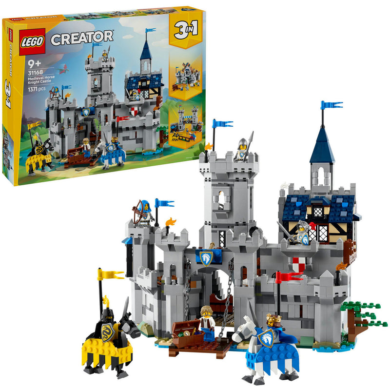Lego creator 31168 middeleeuwse kasteel met ridders te paard