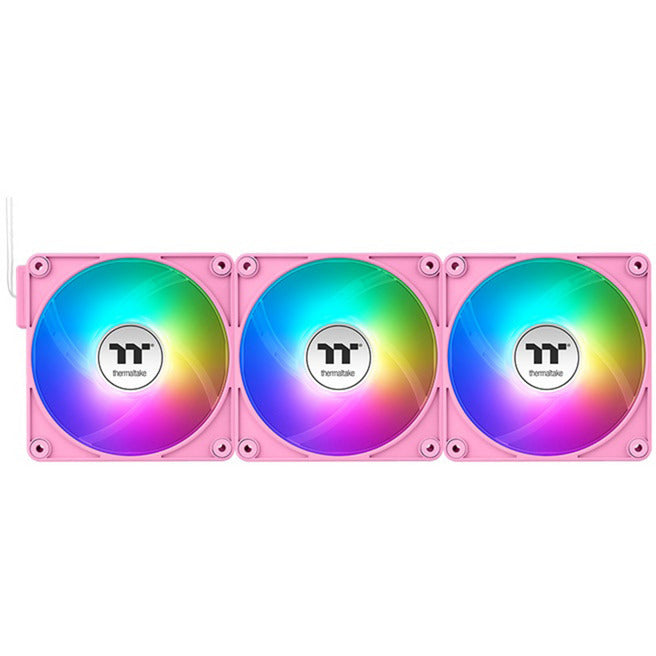 Thermaltake ct120 ex reverse argb sync ventola di raffreddamento per PC rosa (pacchetto da 3 ventole) ventole per case (rosa, 3 pezzi, 120 x 120 x 25 mm, pwm)