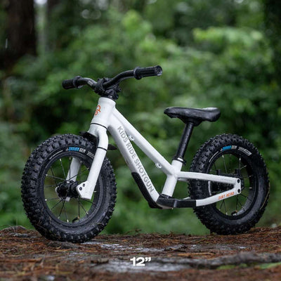 Kids ride shotgun dirt hero balance bike 12