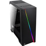 Aerocool cylon midi tower behuizing (zwart | 3x usb-a | rgb | window) - afbeelding 2