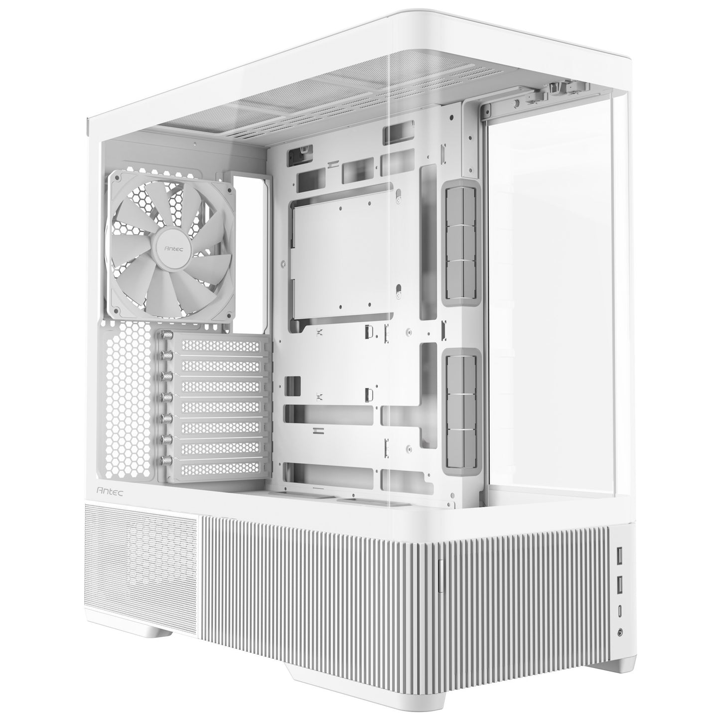 Carcasa de torre midi Antec c6 curve air (blanco | 2x USB-A | 1x USB-C | vidrio templado)