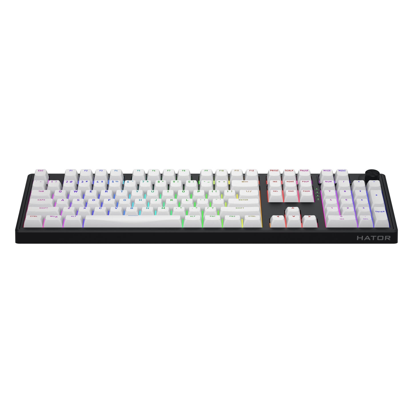 Hator skyfall wireless, tastiera da gioco (nera, layout americano, hator aurum lemon, rgb, double shot abs, hot-swap, bluetooth usb-c da 2,4 ghz)