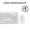 Logitech mk295 silent wireless keyboard and mouse combo desktopset (grijs, us-international lay-out (qwerty), 100%)
