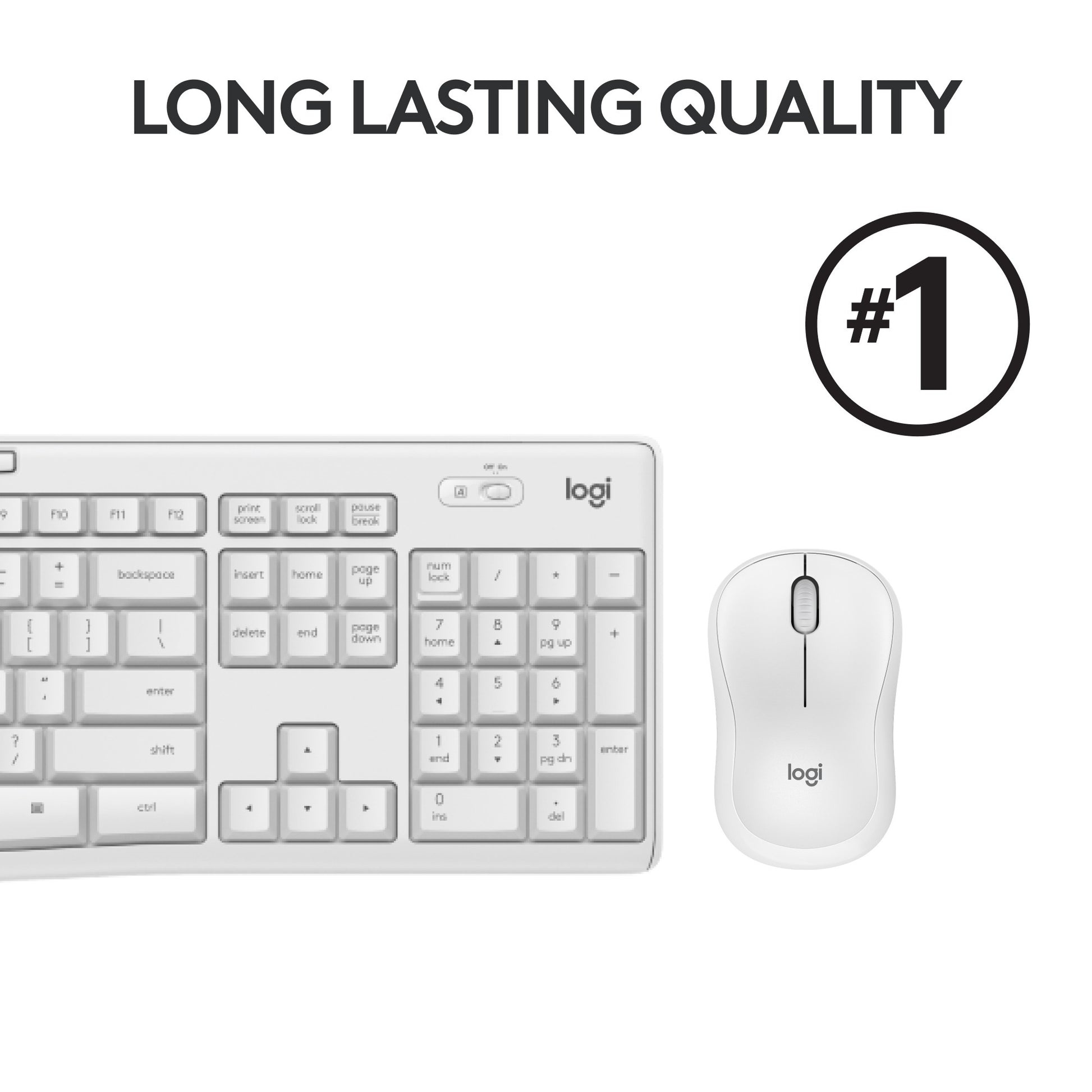 Logitech mk295 silent wireless keyboard and mouse combo desktopset (grijs, us-international lay-out (qwerty), 100%)